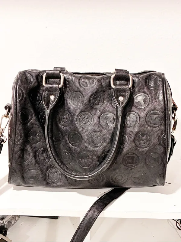Loungefly Avengers Faux Leather Cross Body Handbag Black - Image 6