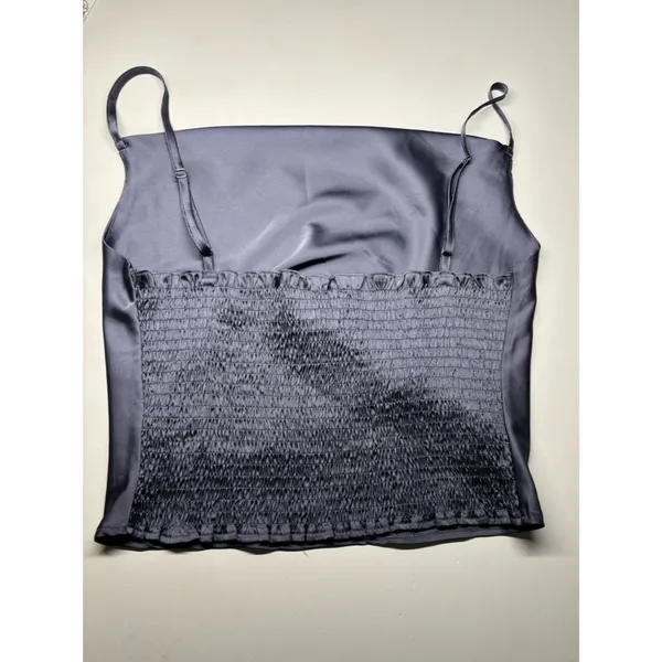 Dress Forum Navy Satin-Look Cami with Slim Straps - Image 6