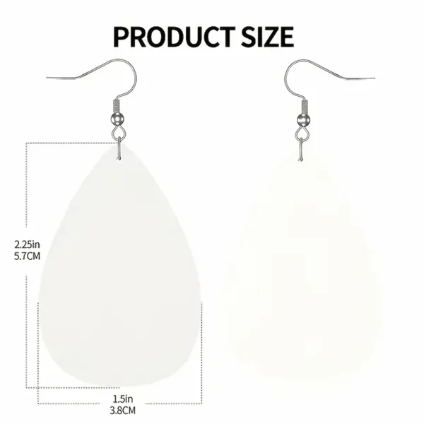 Gothic Skull‎ Faux Leather Teardrop Halloween Earrings Faux Fashion Jewelry - Image 8
