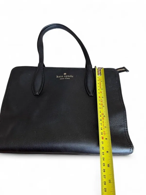 Kate Spade Rowe Medium Top Zip Satchel in Pebble Leather Black - Image 12