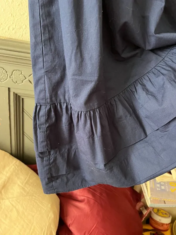 J.Crew Sz 8 Poplin Halter Neck Dress, Navy Blue Cute Summer Dress Classic Minima - Image 5