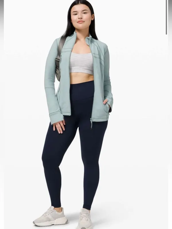 Lululemon Define Jacket in Hazy Jade Full Zip Size 12 Light Blue Green Active - Image 2