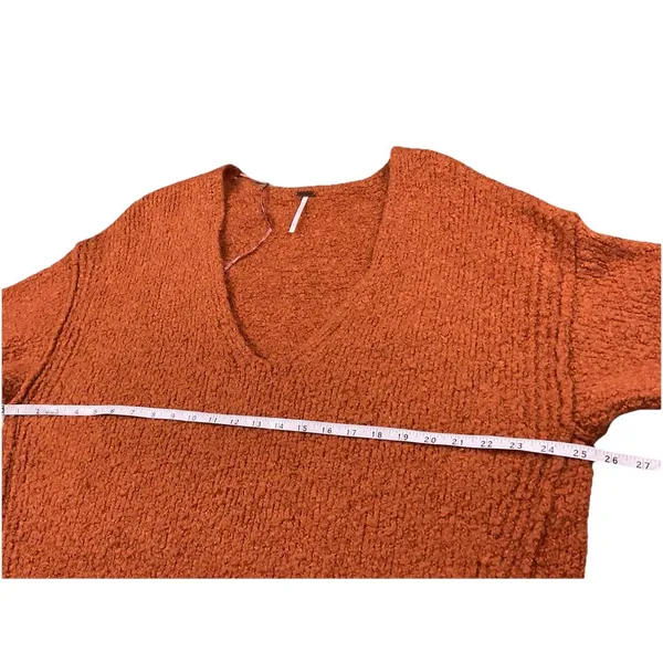 Free People Burnt Orange Alpaca Oversized Fuzzy Knit Sweater‎ Size Medium Women - Image 9