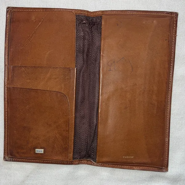 Rolfs Brown Leather Wallet cowhide vintage rare - Image 3