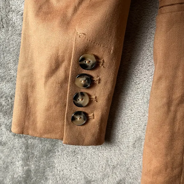 Maeve‎ Anthropologie Oversized Double Breasted Blazer Jacket Size 8 Linen Blend - Image 6