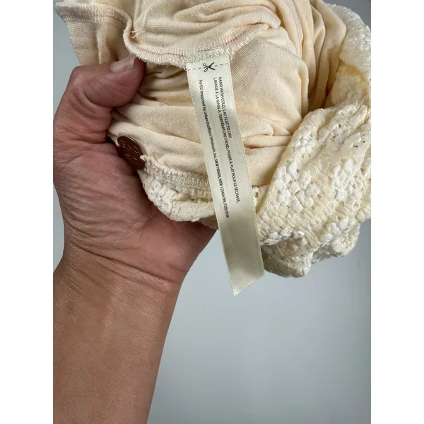 FP One By Free People Ona Ruched Cream Convertible Mini Skirt Shirt‎ Women's XS - Image 6