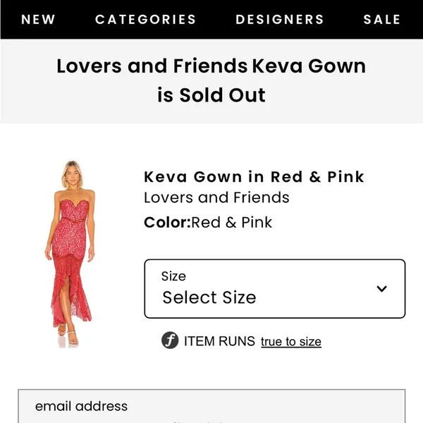 Lovers and Friends// Keva Gown in Red & Pink - Image 9