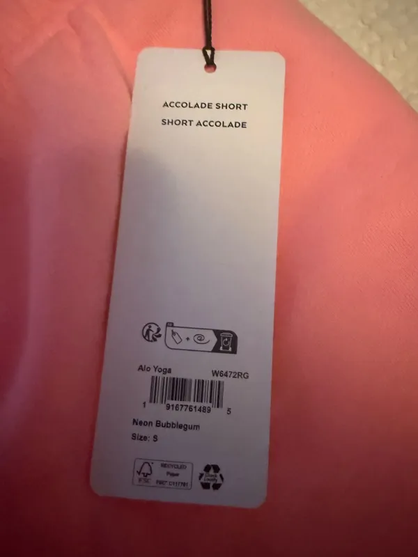 NWT LIMITED EDITION COLOR Alo Sweat Shorts Yoga Accolade pink - Image 2