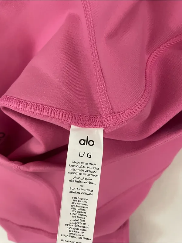 ALO Yoga NWT Airbrush Paradise Pink 7/8 High-Rise Leggings Size L - Image 6