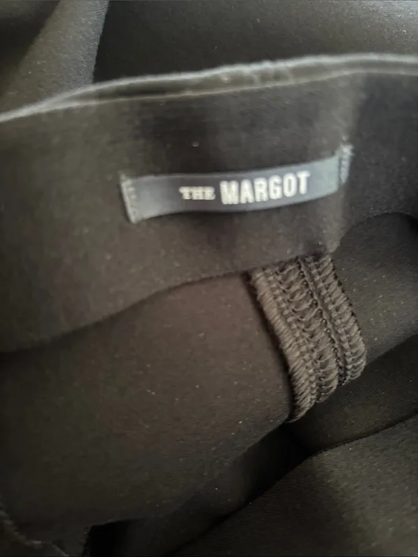 The Margot Kick-Flare Cropped Pants by Maeve Sz M Black Stretch Knit - Image 9