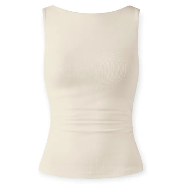 NWT OGL Elastic Open Back Bra Tank Top Plantive Size Small Gardenia Beige - Image 3