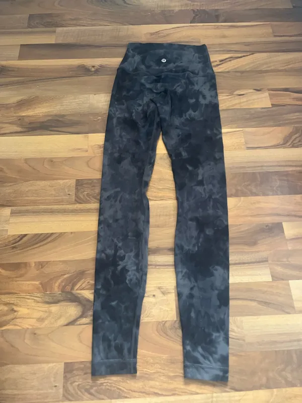 Lululemon Tie-Dye black leggings high rise 28” - Image 2