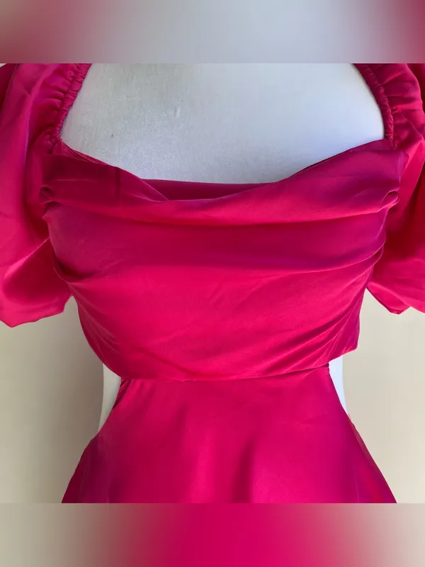 ASTR the Label Clarita mini dress puff sleeve cut out cocktail wedding guest M - Image 8