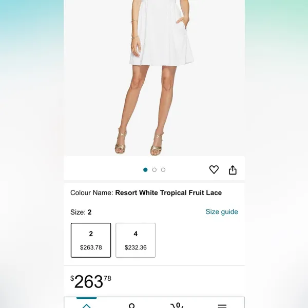White Eyelet Lily Pulitzer Dress with pockets - Image 3