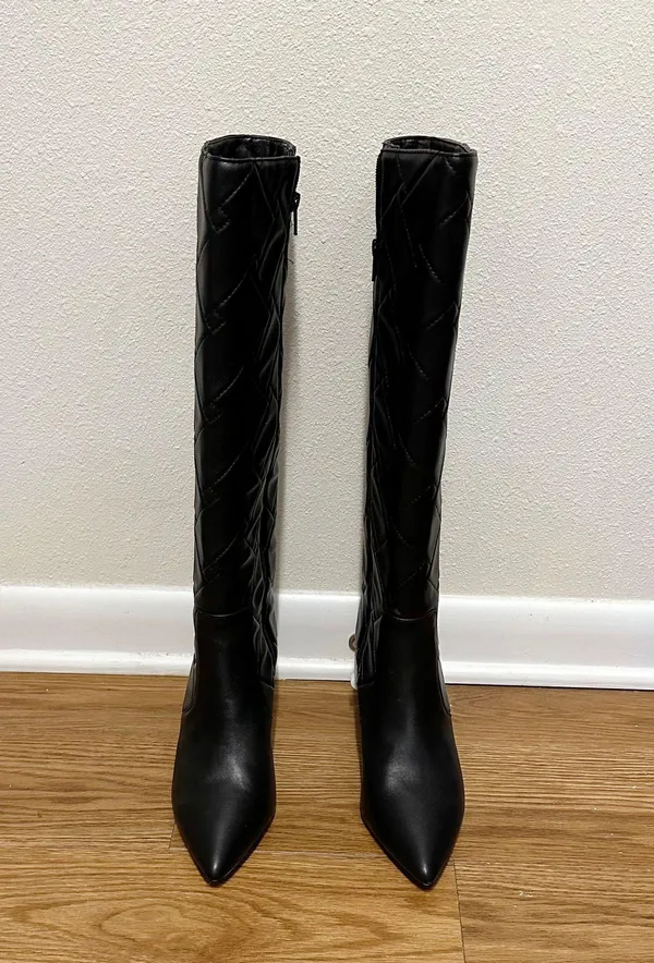 Kurt Geiger Quilted knee high boots - Image 3