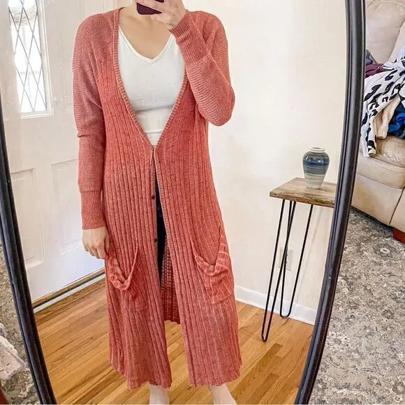 Free People Pink Duster Cardigan - Image 2