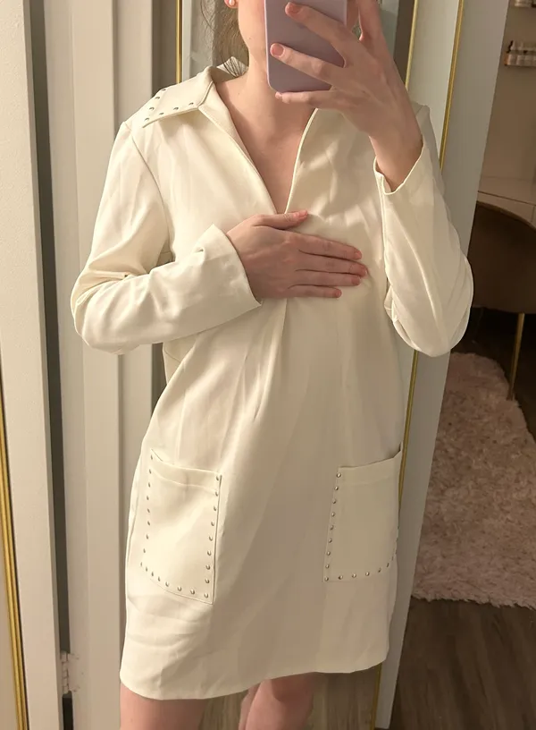 ZARA Studded Polo Collar Dress - Image 3