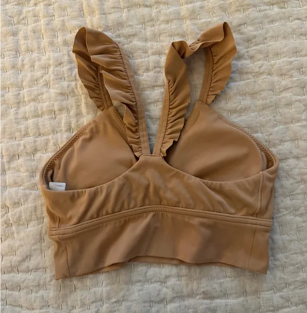 Aerie Brown Ruffle sports bra - Image 2