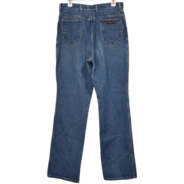 Vintage Wrangler Blue Jeans Straight Leg Size 16 Misses - Image 8
