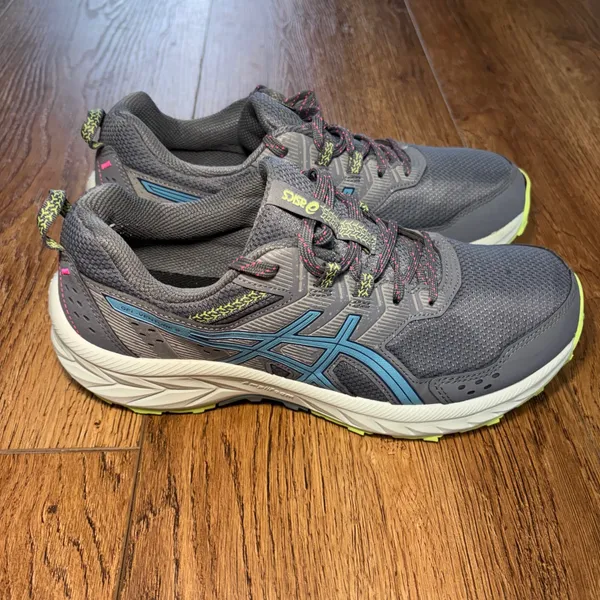 Asics Gel-Venture 9‎ Womens Trail Running Shoes Grey Blue 1012B313 Size 9.5 - Image 2