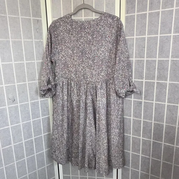 HATCH Long Sleeve Knee Length Whimsy Floral Cottagecore Maternity Dress Sz‎ 2 - Image 3