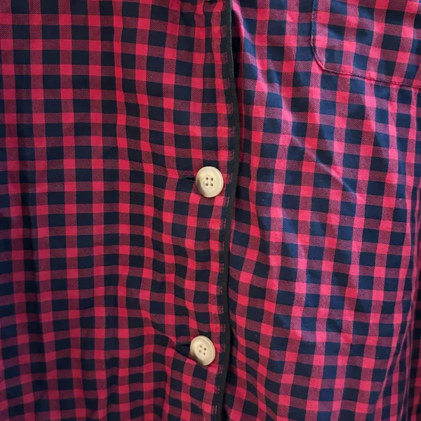 Madewell red gingham pajama top check long sleeve top size small - Image 5