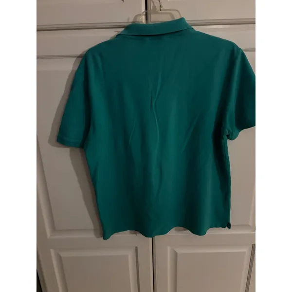 Calvin Klein Womens‎ Classic Fit Teal Polo Shirt Size M - Image 4