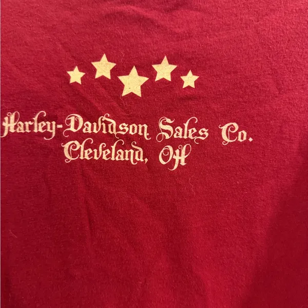 Harley-Davidson Red Crewneck Tee with Classic Bar & Shield Logo - Image 6