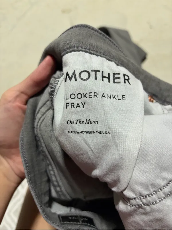 Mother looker ankle fray on the moon Gray Jeans 32 - Image 9