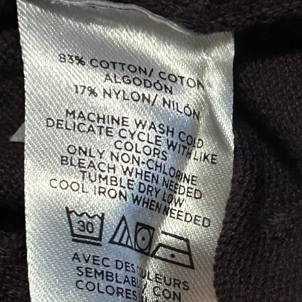 Ann Taylor Factory Purple Swiss Dot Boat Neck Sweater XL 3/4 Sleeve 537213 - Image 7