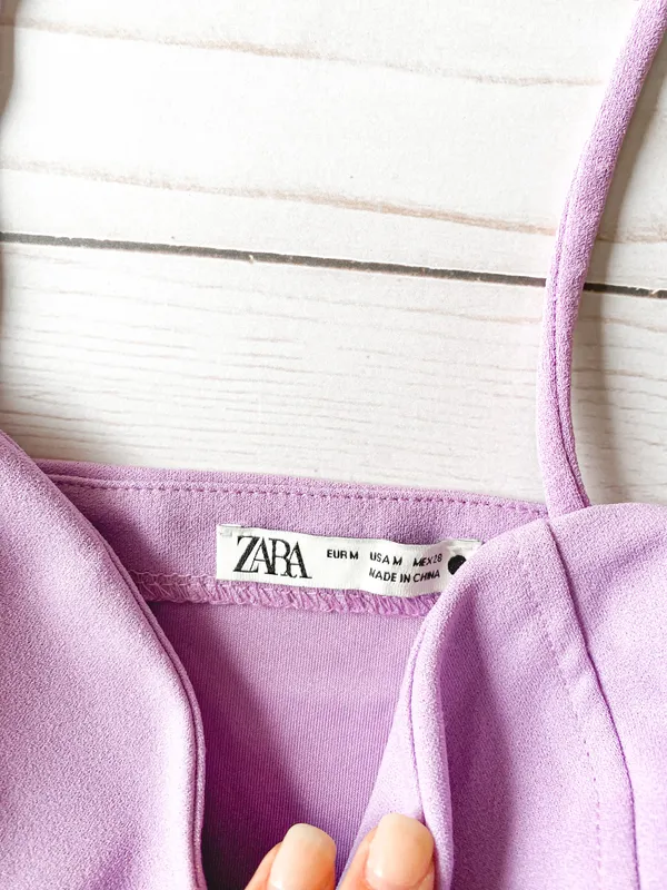 ZARA // Purple Cropped Top - Image 2