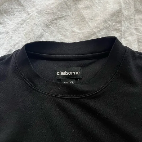 Claiborne Black Short Sleeve Tee Size M - Image 3