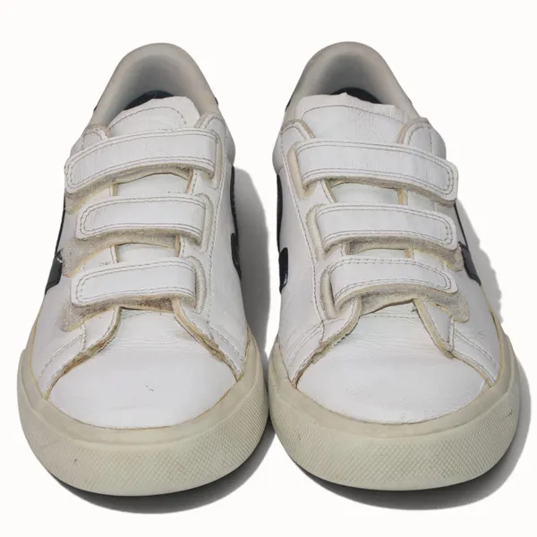 VEJA Recife White Black Leather Sneakers 40 US 9 - Image 4