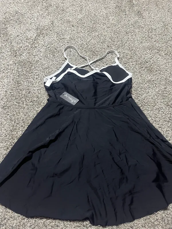 Almaga Women's Scoop Neck Tennis Dress Sleeveless Mini Athletic Dresses with Shorts Pockets Activewear Black Medium - Image 10