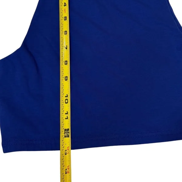 Revolve‎ Superdown High Neck Crop Top Tank Cobalt Blue Minimalist Basic Size S - Image 5