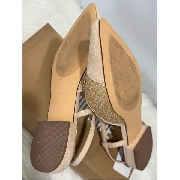 Cushionare Forgive Natural Raffia Slingback Flats -Size 9.5 - Image 6