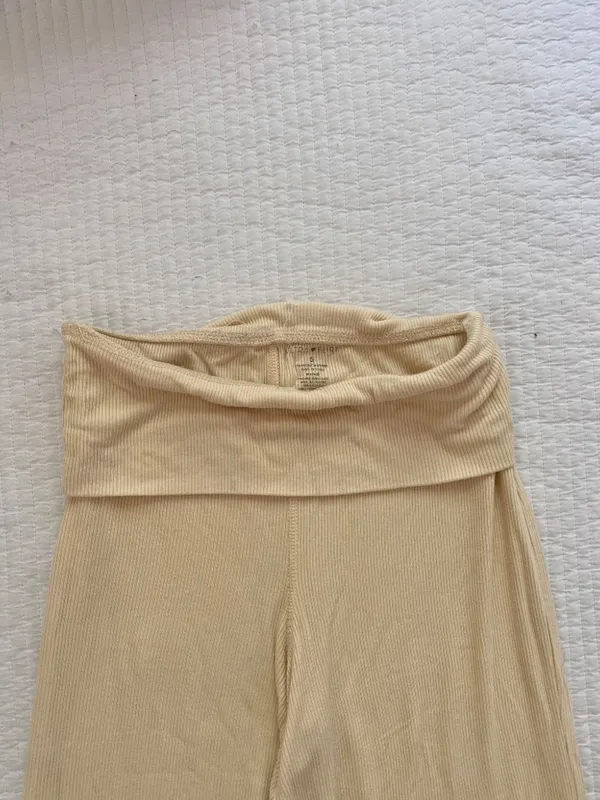 Ultra Flirt Butter yellow foldover lounge pants - Image 3