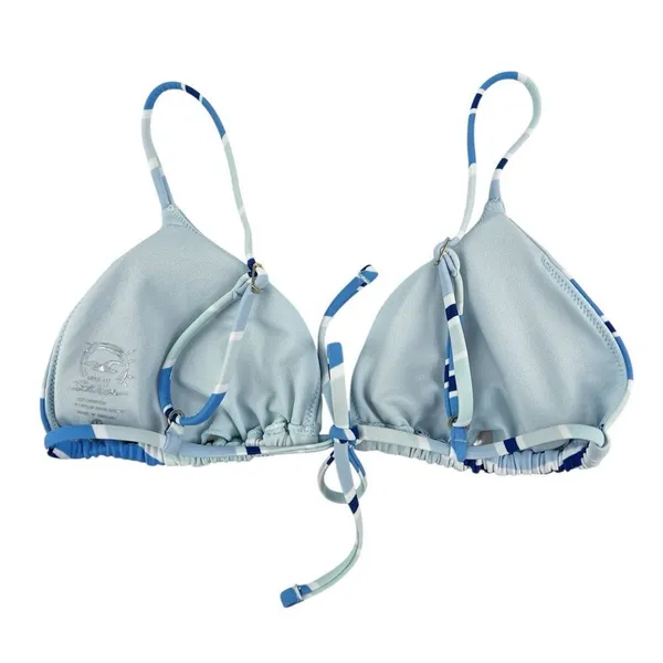 Hollister Blue Striped Padded Triangle Bikini Top‎ Size Medium - Image 2