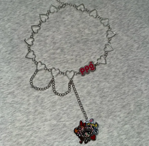 The Powerpuff Girls Choker Heart Chain Necklace - Image 9
