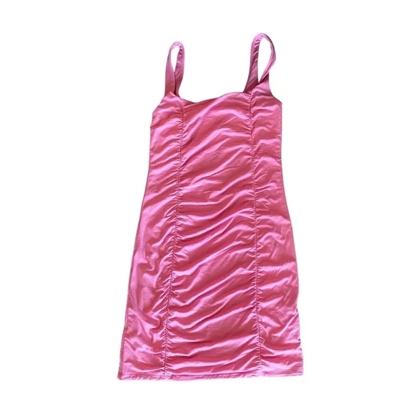 Aritzia Wilfred Lydia Mini sleeveless Ruched Barbiecore summer dress Bodycon - Image 8