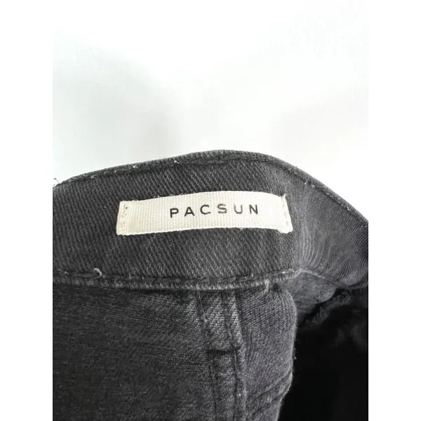 Pacsun high rise straight black cut off‎ jeans - Image 6