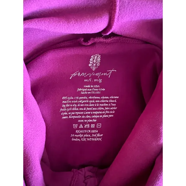 Free People Good Karma Hoodie Pink Magenta - Image 6