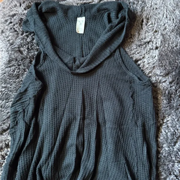 We The Free Black Textured Knit Top - Image 4