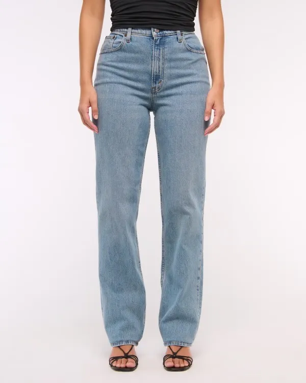 Abercrombie & Fitch Curve Love Ultra High Rise 90s Straight Jean - Image 2