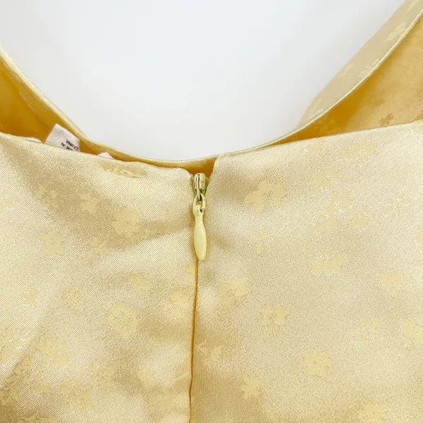 L.A. Hearts‎ x Pacsun Cowl Neck Floral Embossed Butter Yellow Slip Dress Size S - Image 8