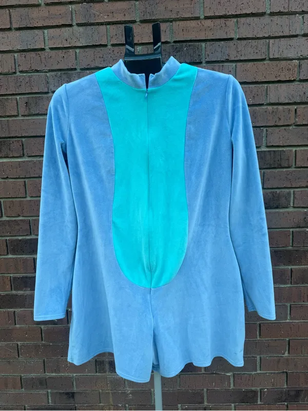 Disney Lilo and Stitch Halloween Costume Romper Adult L Long Sleeve Velour Alien - Image 2