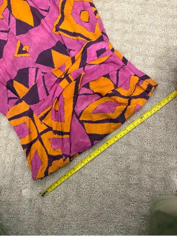 Zara boho Strapless Wide-Leg Jumpsuit in Magenta & Orange - Image 6