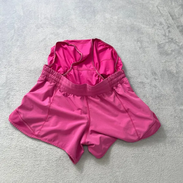 Lululemon Hotty Hot Short II HR 2.5" Women 10 Pink Lychee Running Athletic - Image 9