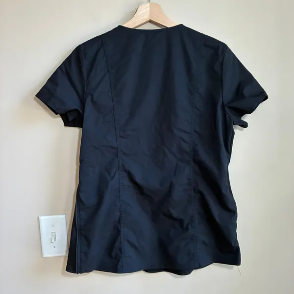 Cherokee workwear revolution stretch black scrubs top maternity women's size S - Image 7