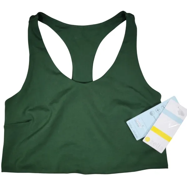 Zella‎ Sports Bra Green Medium Racerback Yoga Studio Low Support Athletic Size S - Image 2